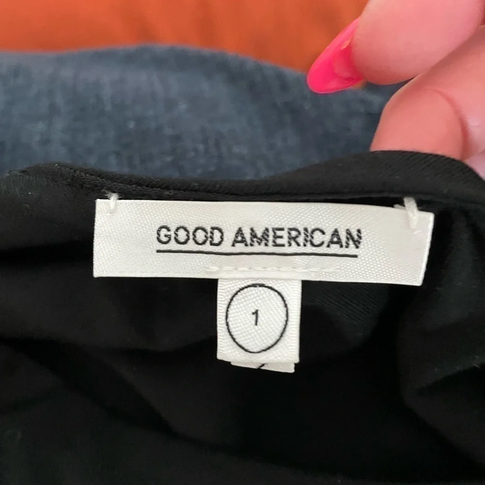 GOOD AMERICAN Day & Night Long Sleeve One Shoulder Bodycon Midi Dress Size 1 NWT - Picture 3 of 4